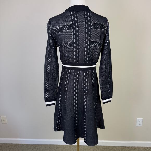Dalia Macphee Fit Flare Mini Long Sleeve Dress US Women's XL - Picture 3 of 7
